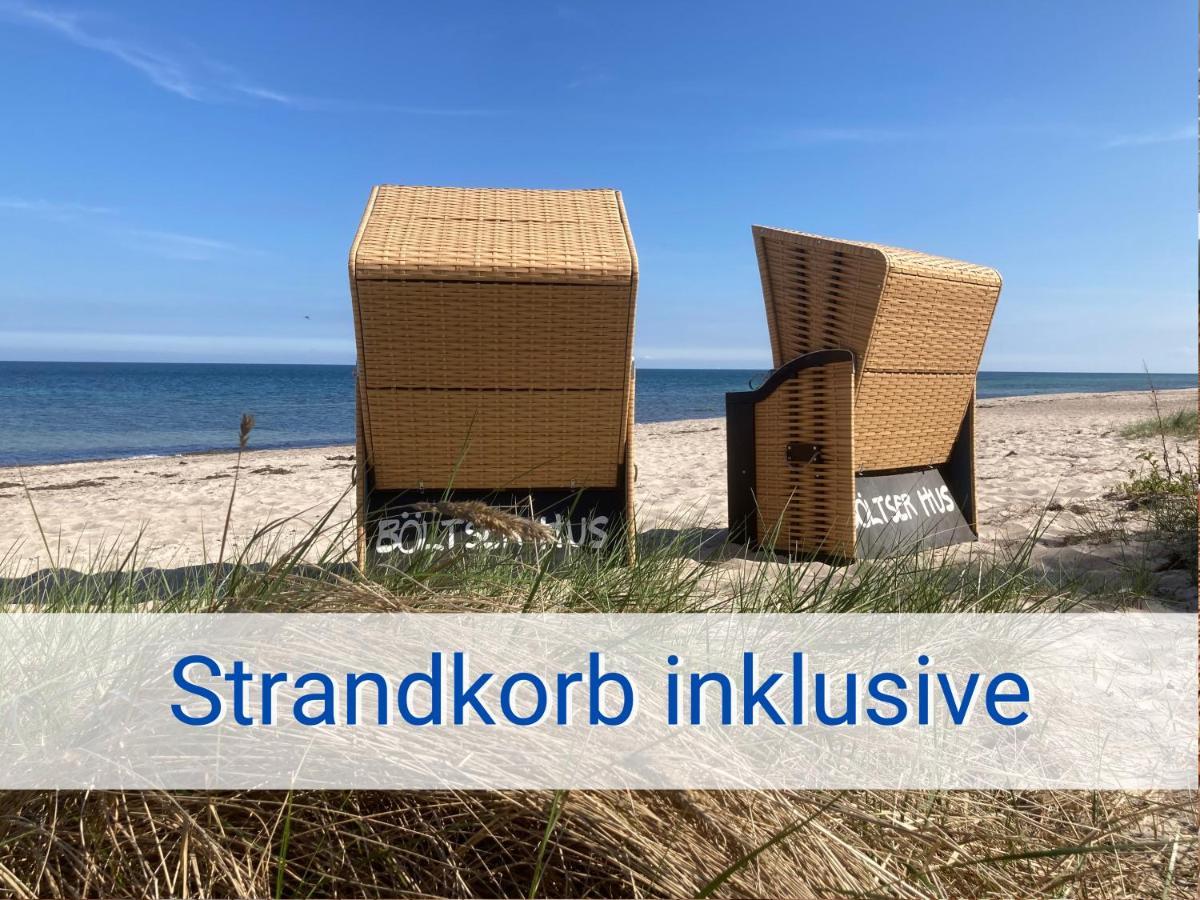 Boeltser Hus Ferienwohnungen Mit Strandkorb Und Kamin 10 Gehminuten Zum Kurtaxefreien Sandstrand Kraksdorf Esterno foto